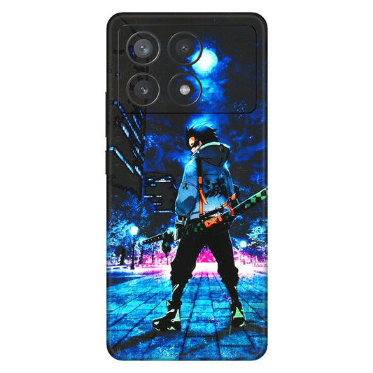 POCO Phone Skins (All Models) - Demon Slayer Sword - 3D Embossed Finish (L-247) Poco X6 PRO (5G)