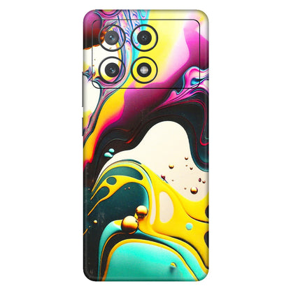 POCO Phone Skins (All Models) - Multicolor Abstract pattern - 3D Embossed Finish (L-254) Poco X6 PRO (5G)