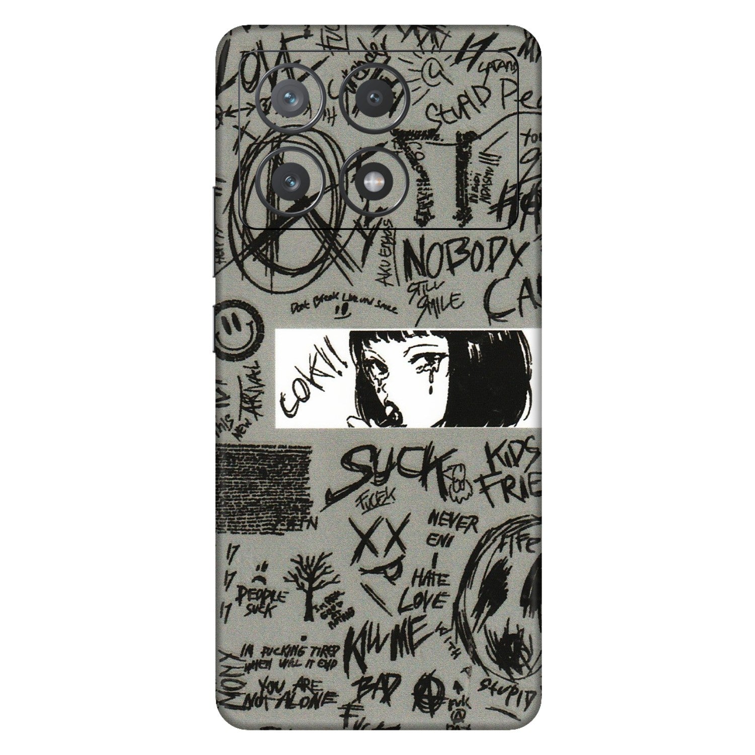 POCO Phone Skins (All Models) - Never Have Love Anime - 3D Embossed Finish (L-260) Poco X6 PRO (5G)