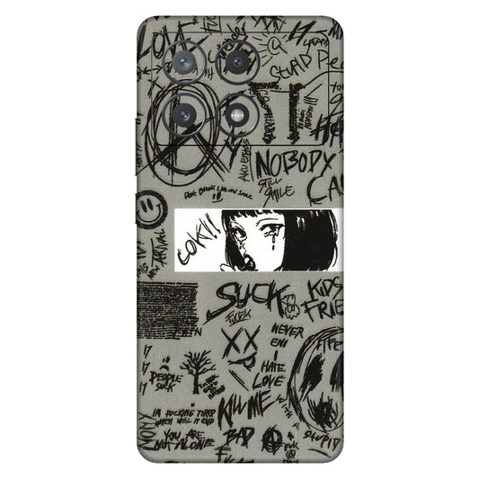 POCO Phone Skins (All Models) - Never Have Love Anime - 3D Embossed Finish (L-260) Poco X6 PRO (5G)
