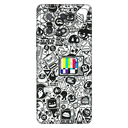 POCO Phone Skins (All Models) - Doodles Positive Art - 3D Embossed Finish (L-263) Poco X6 PRO (5G)
