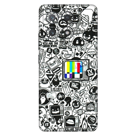 POCO Phone Skins (All Models) - Doodles Positive Art - 3D Embossed Finish (L-263) Poco X6 PRO (5G)