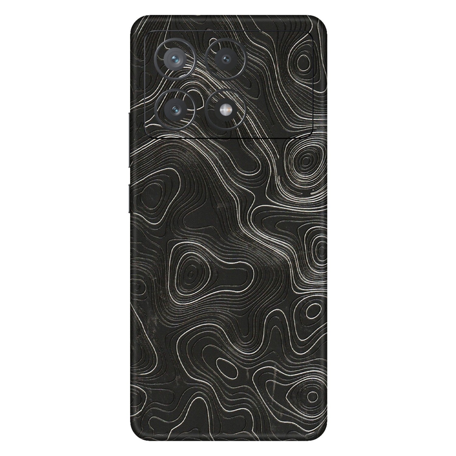 POCO Phone Skins (All Models) - Abstract White Line Map - 3D Embossed Finish (L-269) Poco X6 PRO (5G)