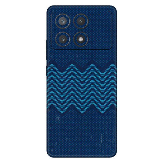 POCO Phone Skins (All Models) - Blue Sober Waves - 3D Embossed Finish (L-306) Poco X6 PRO (5G)