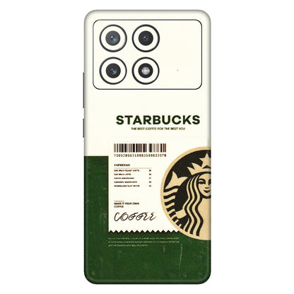 POCO Phone Skins (All Models) - Starbucks Barcode - 3D Embossed Finish (L-308) Poco X6 PRO (5G)