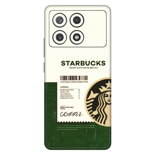 POCO Phone Skins (All Models) - Starbucks Barcode - 3D Embossed Finish (L-308) Poco X6 PRO (5G)