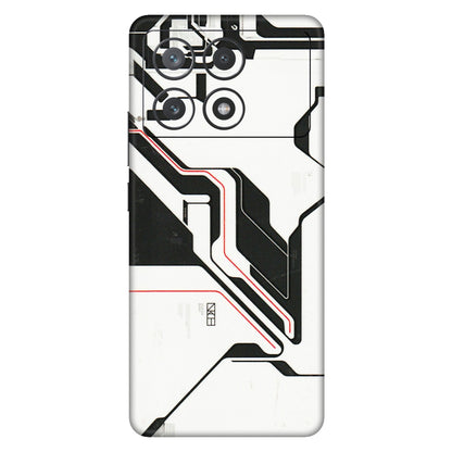 POCO Phone Skins (All Models) - White Techy Logo - 3D Embossed Finish (L-312) Poco X6 PRO (5G)