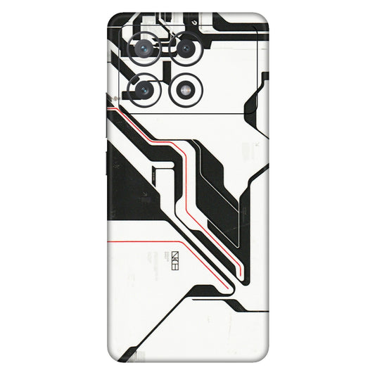 POCO Phone Skins (All Models) - White Techy Logo - 3D Embossed Finish (L-312) Poco X6 PRO (5G)