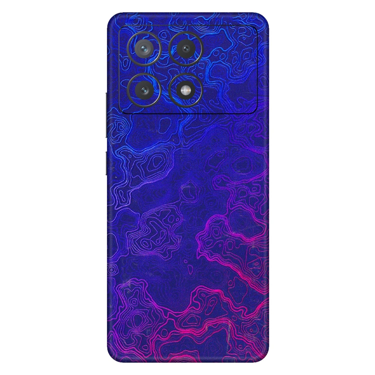 POCO Phone Skins (All Models) - Purple Ripples Swirl - 3D Embossed Finish (L-314) Poco X6 PRO (5G)