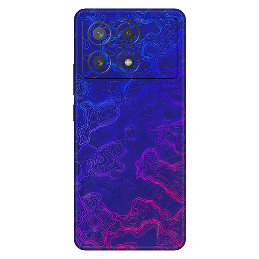 POCO Phone Skins (All Models) - Purple Ripples Swirl - 3D Embossed Finish (L-314) Poco X6 PRO (5G)