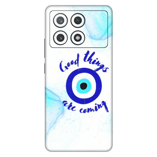 POCO Phone Skins (All Models) - Evil Eye Good Things Are Coming - 3D Embossed Finish (L-322) Poco X6 PRO (5G)