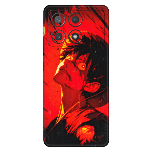 POCO Phone Skins (All Models) - D.Luffy Power Up One Piece Anime - 3D Embossed Finish (L-326) Poco X6 PRO (5G)