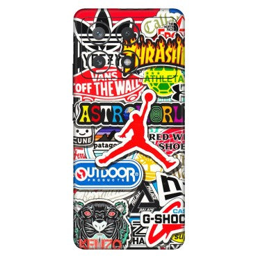 POCO Phone Skins (All Models) - Multi Brands Sticker Graffiti - 3D Embossed Finish (L-37) Poco X6 PRO (5G)
