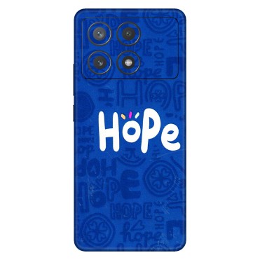 POCO Phone Skins (All Models) - Hope Doodles Blue - 3D Embossed Finish (L-43) Poco X6 PRO (5G)
