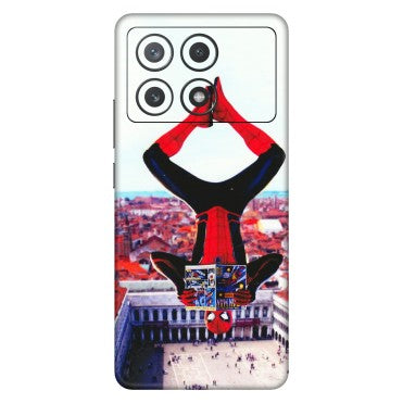 POCO Phone Skins (All Models) - Spiderman Hanging - 3D Embossed Finish (L-53) Poco X6 PRO (5G)