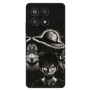 POCO Phone Skins (All Models) - Black Luffy Hat - 3D Embossed Finish (L-57) Poco X6 PRO (5G)
