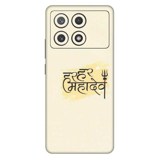 POCO Phone Skins (All Models) - Har Har Mahadev - Matte Finish (M-10) Poco X6 PRO (5G)