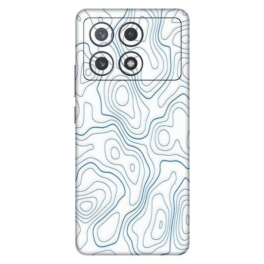 POCO Phone Skins (All Models) - Blue And White Swirls - Matte Finish (M-139) Poco X6 PRO (5G)