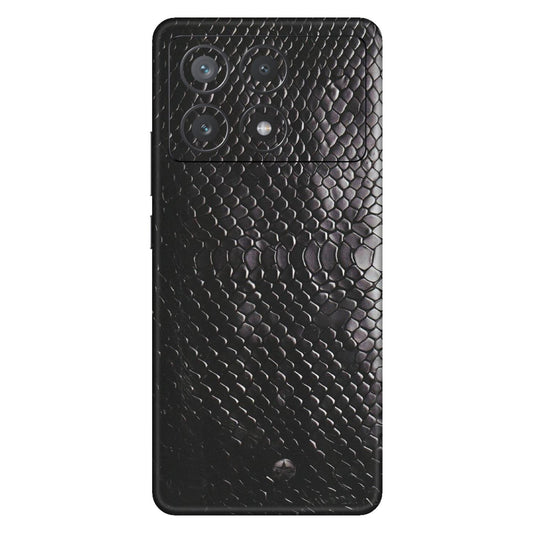POCO Phone Skins (All Models) - Black Snack Leather - Matte Finish (M-147) Poco X6 PRO (5G)