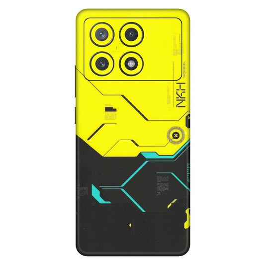 POCO Phone Skins (All Models) - Black Yellow Technica - Matte Finish (M-53) Poco X6 PRO (5G)