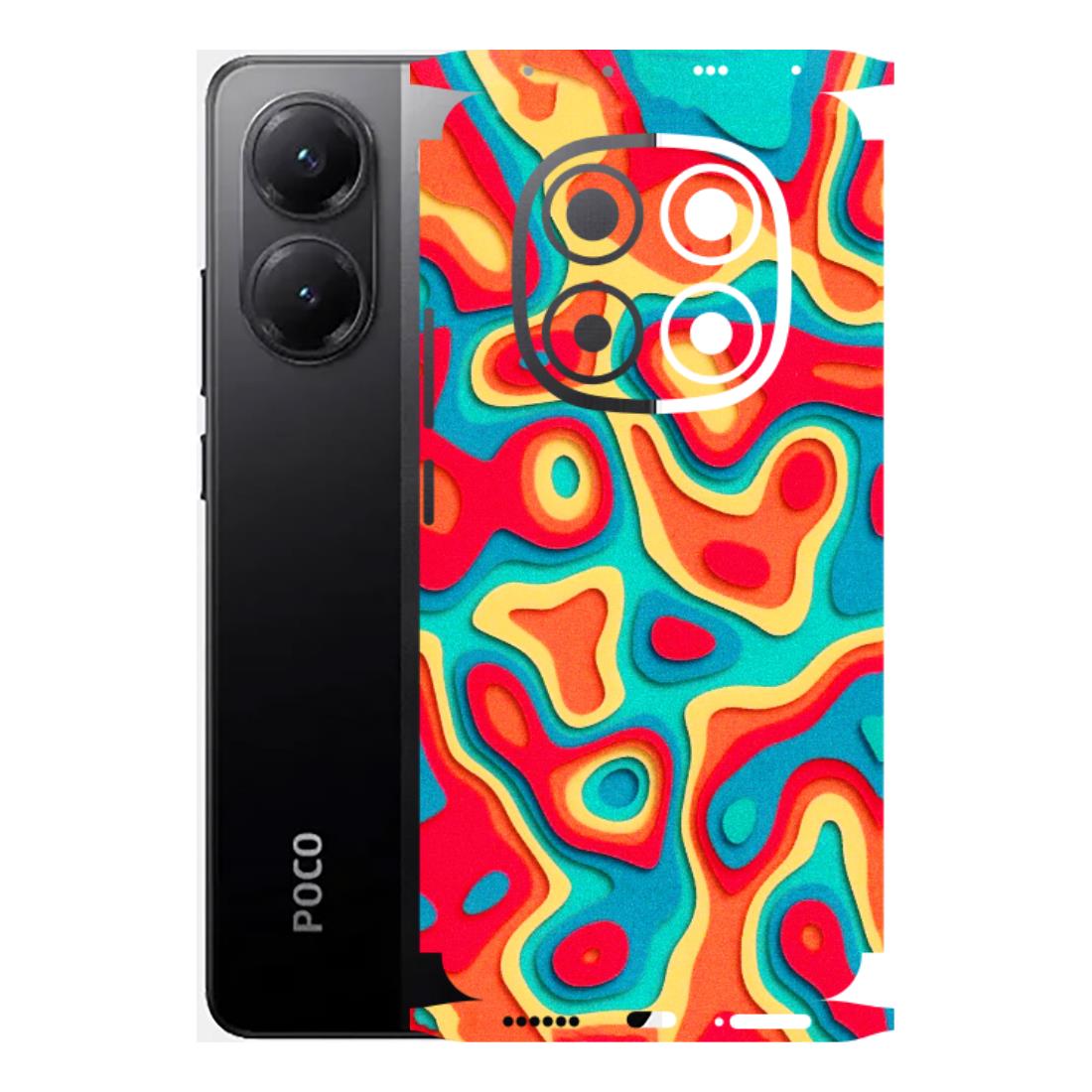 POCO Phone Skins (All Models) - Abstract Swirl - 3D Embossed Finish (L-150) Poco X7 5G