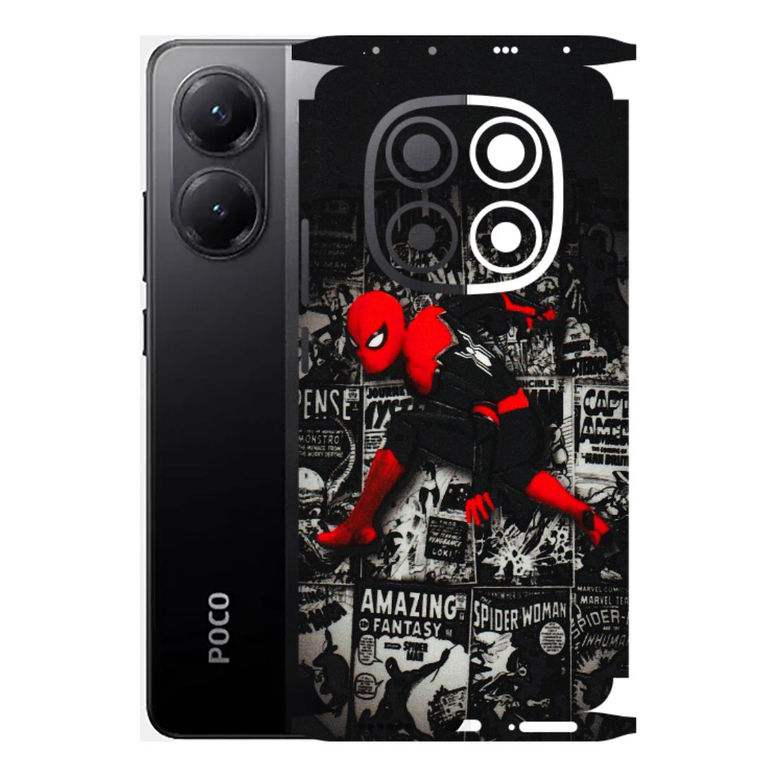 POCO Phone Skins (All Models) - SpiderMan New - 3D Embossed Finish (L-162) Poco X7 5G