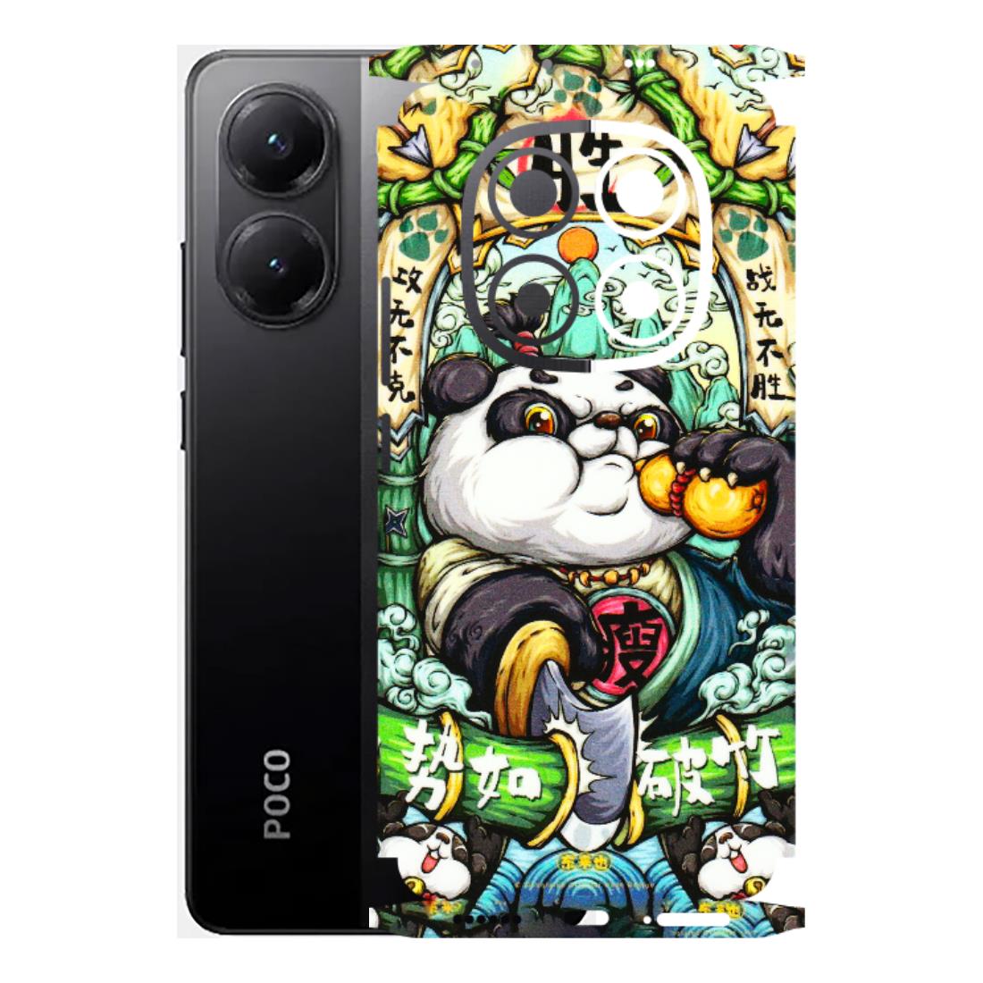 POCO Phone Skins (All Models) - Royal Rich Panda - 3D Embossed Finish (L-170) Poco X7 5G