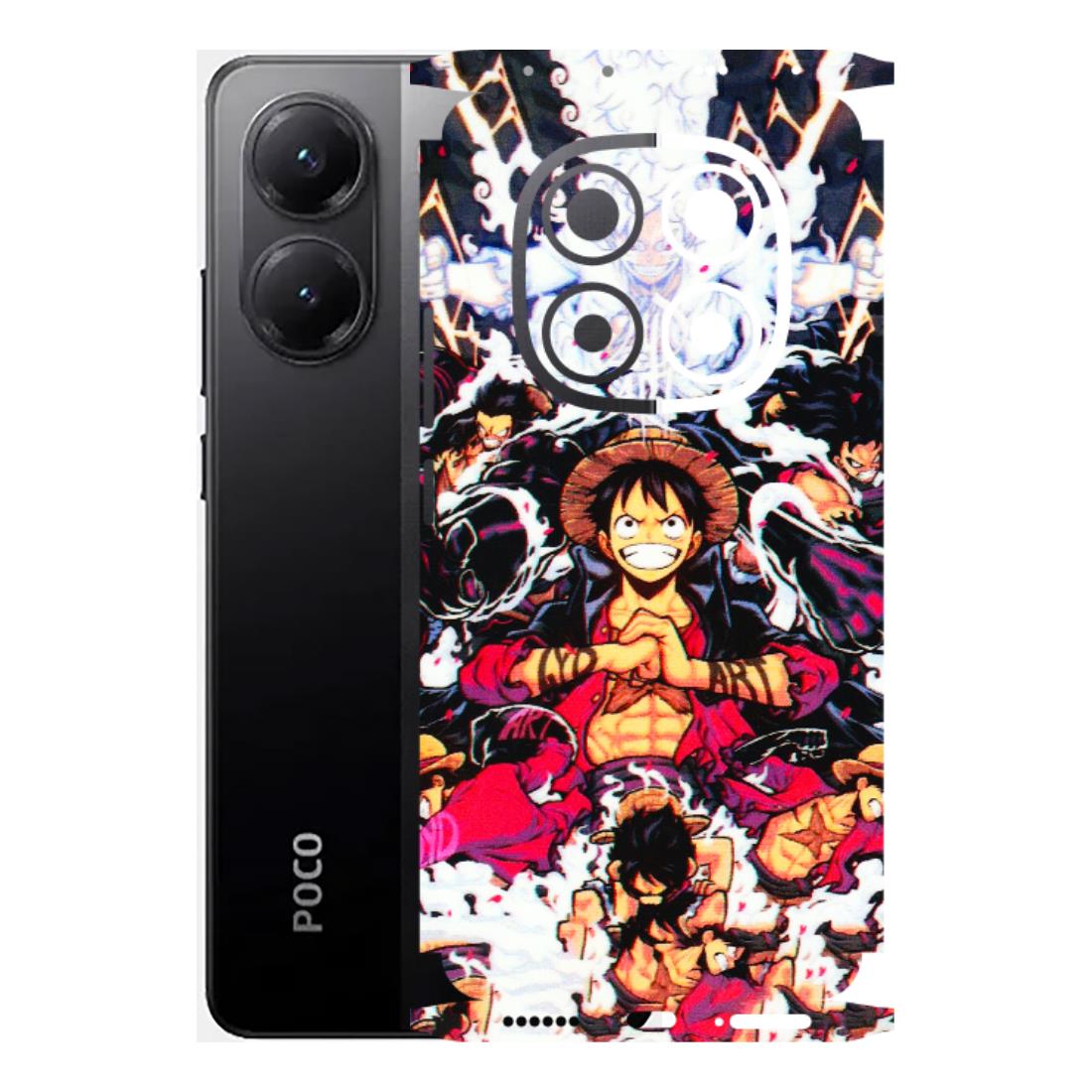 POCO Phone Skins (All Models) - Luffy Anime Character - 3D Embossed Finish (L-203) Poco X7 5G