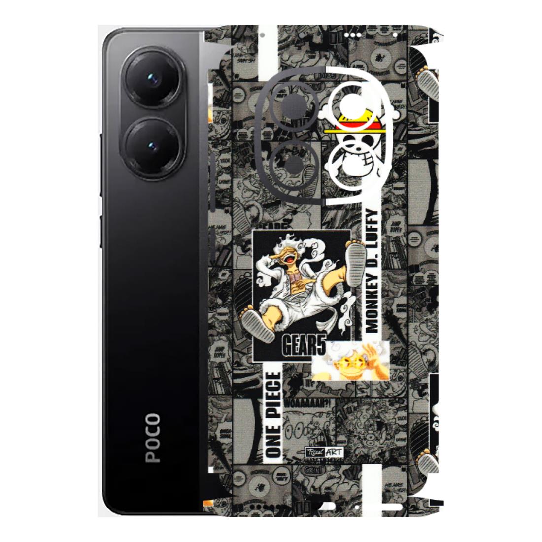 POCO Phone Skins (All Models) - Cuffy Anime MonkeyCamic - 3D Embossed Finish (L-242) Poco X7 5G