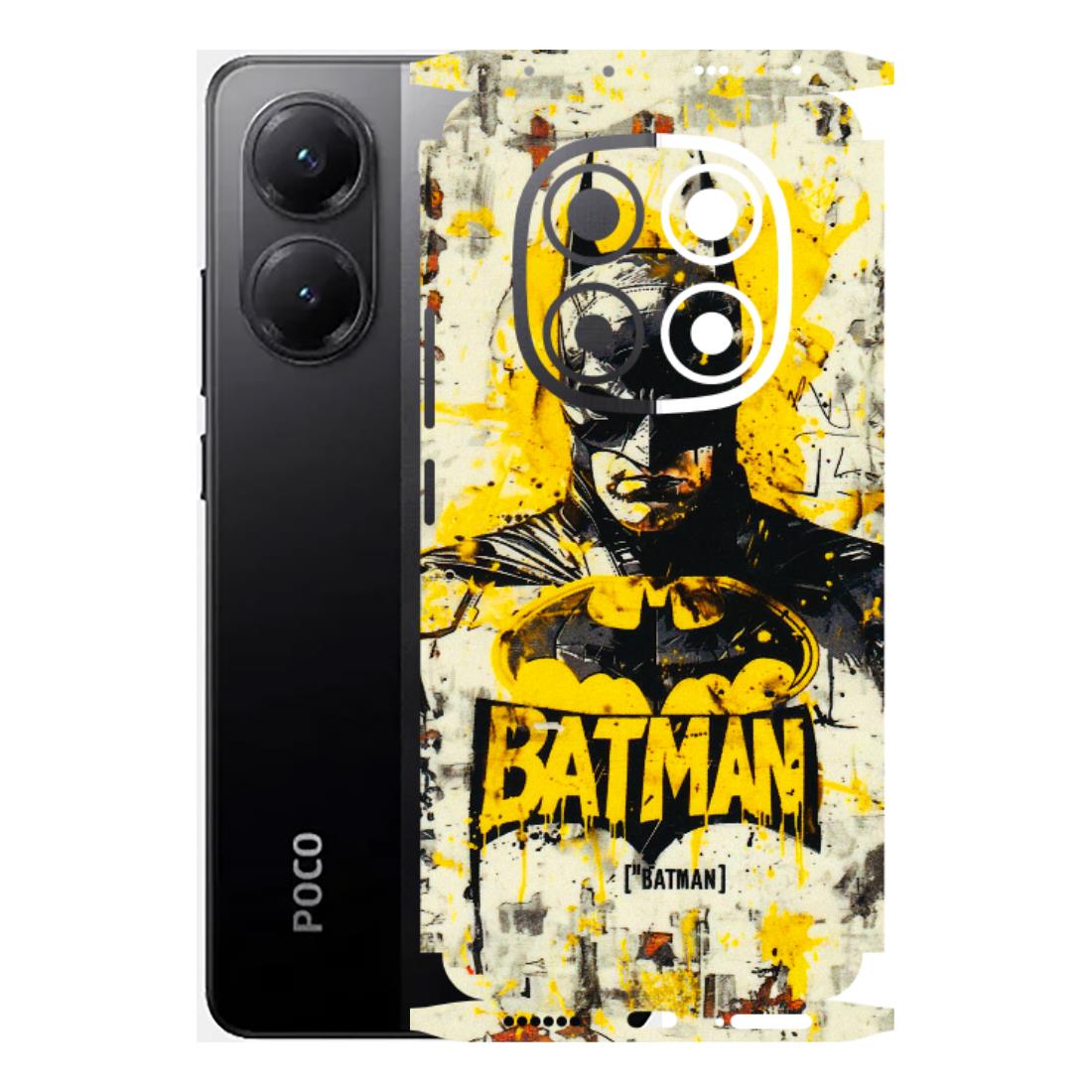 POCO Phone Skins (All Models) - Batman Yellow BT - 3D Embossed Finish (L-304) Poco X7 5G