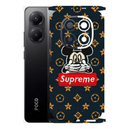 POCO Phone Skins (All Models) - Mickey Supreme - Matte Finish (M-83) Poco X7 5G