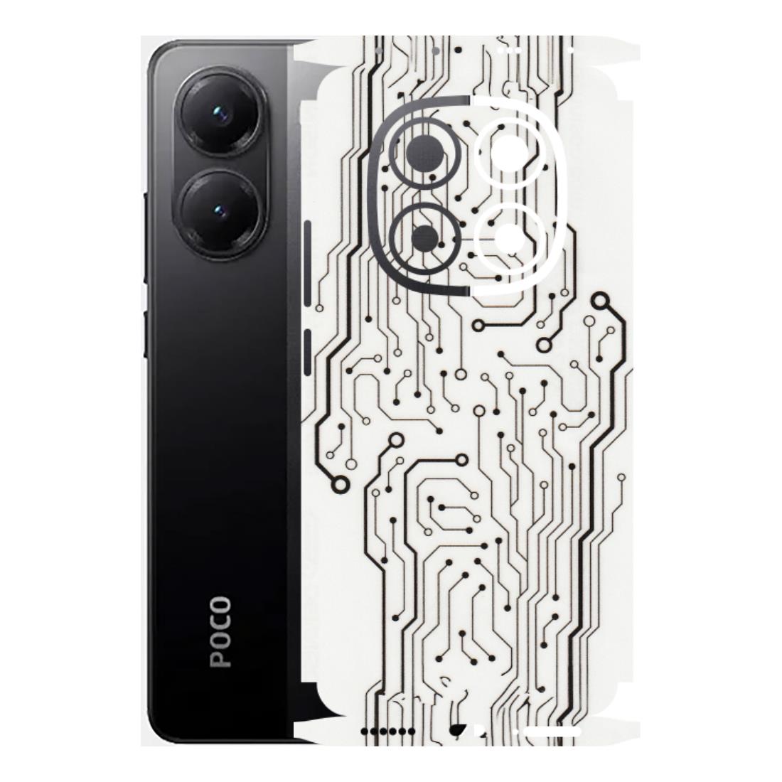 POCO Phone Skins (All Models) - Tech Circuits - Transparent Finish (T-03) Poco X7 5G
