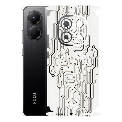 POCO Phone Skins (All Models) - Tech Circuits - Transparent Finish (T-03) Poco X7 5G