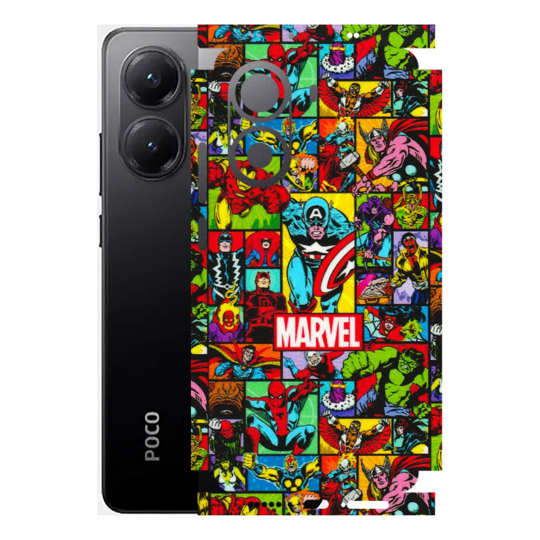 POCO Phone Skins (All Models) - MARVELOUS Comic Characters - 3D Embossed Finish (L-129) Poco X7 PRO