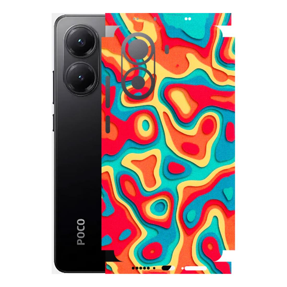 POCO Phone Skins (All Models) - Abstract Swirl - 3D Embossed Finish (L-150) Poco X7 PRO