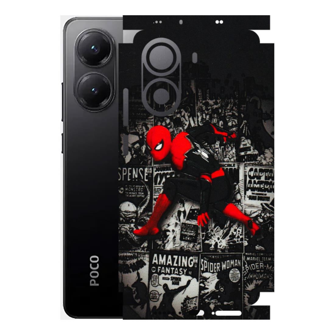 POCO Phone Skins (All Models) - SpiderMan New - 3D Embossed Finish (L-162) Poco X7 PRO