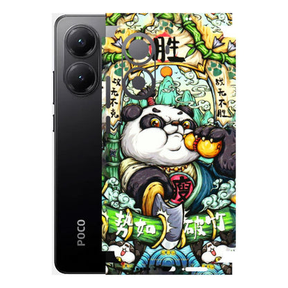 POCO Phone Skins (All Models) - Royal Rich Panda - 3D Embossed Finish (L-170) Poco X7 PRO