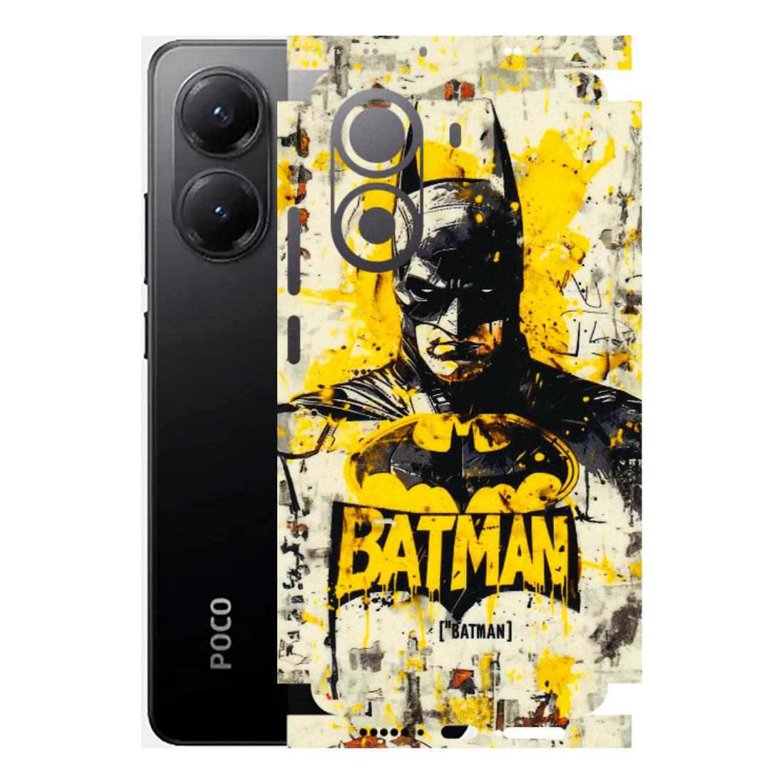 POCO Phone Skins (All Models) - Batman Yellow BT - 3D Embossed Finish (L-304) Poco X7 PRO