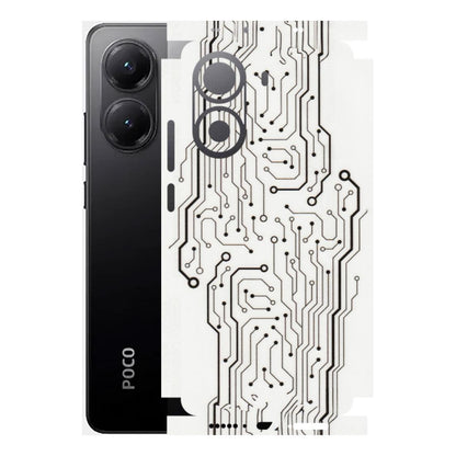 POCO Phone Skins (All Models) - Tech Circuits - Transparent Finish (T-03) Poco X7 PRO