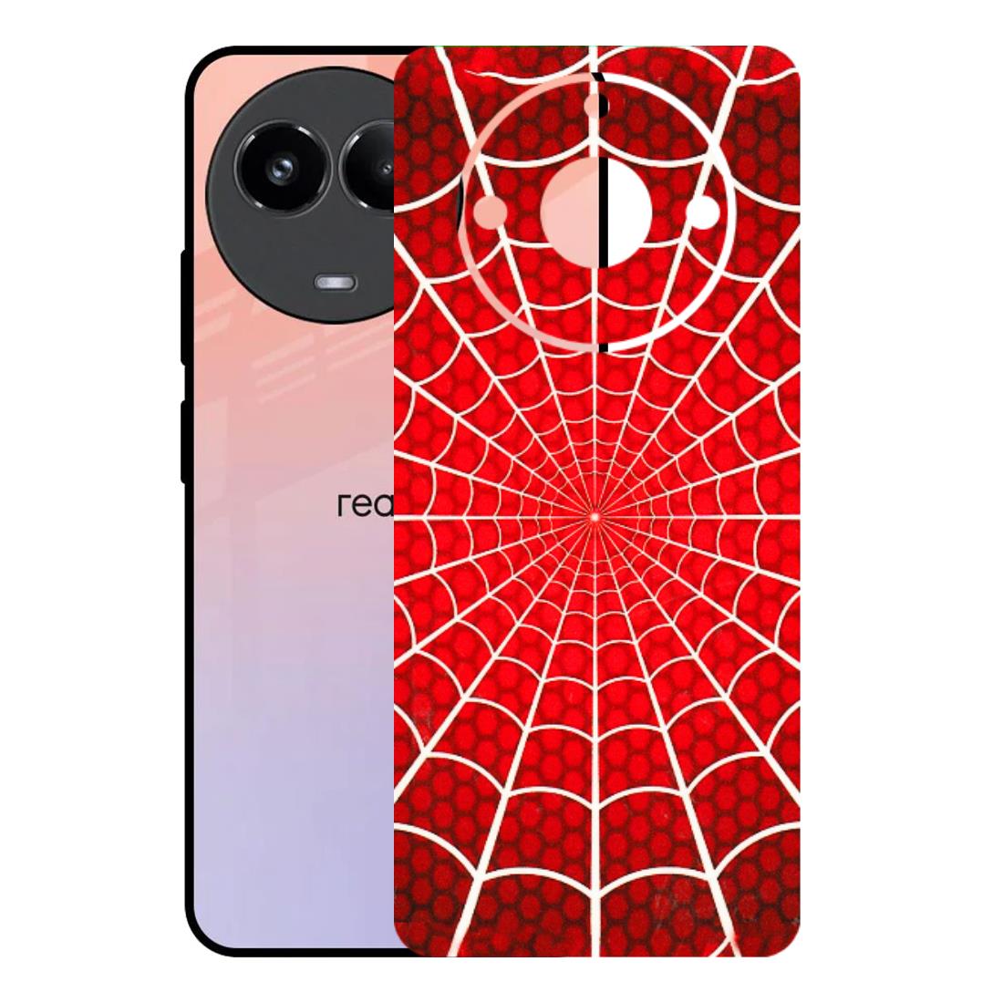 Realme Phone Skins (All Models) - Classic Spidey Web - 3D Embossed Finish (L-115) Realme 11 (5G)