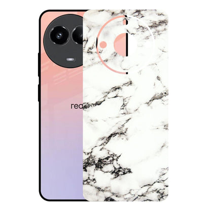 Realme Phone Skins (All Models) - Black and White Marble Texture - 3D Embossed Finish (L-124) Realme 11 (5G)