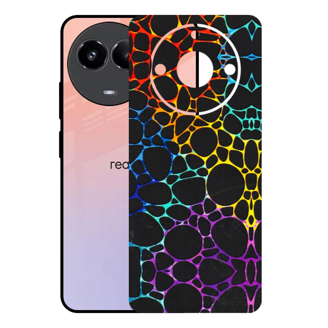 Realme Phone Skins (All Models) - Abstract Art MultiColour - 3D Embossed Finish (L-133) Realme 11 (5G)