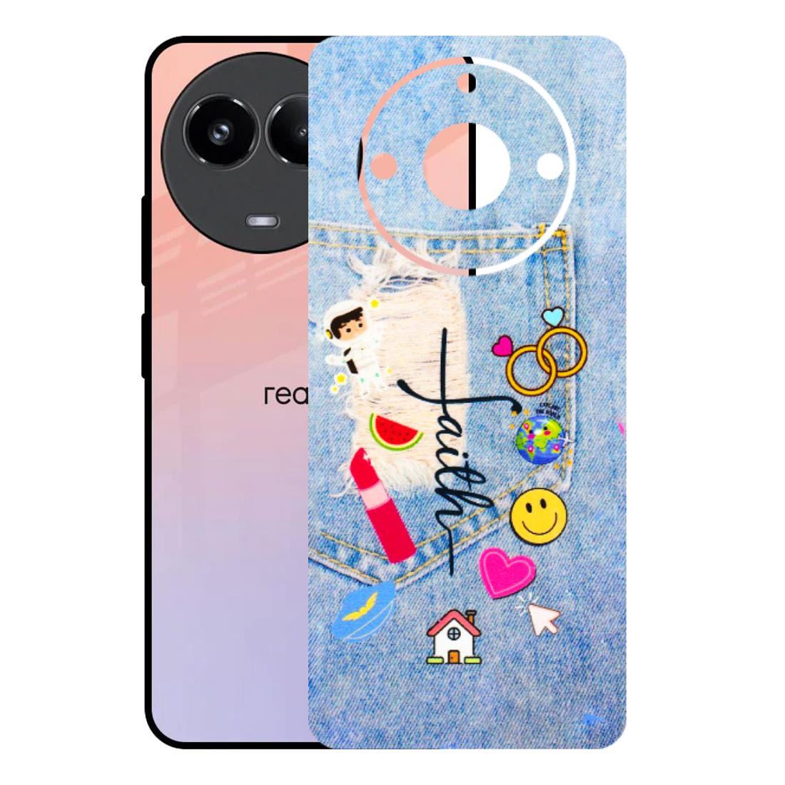 Realme Phone Skins (All Models) - Denim Jeans Pocket - 3D Embossed Finish (L-134) Realme 11 (5G)