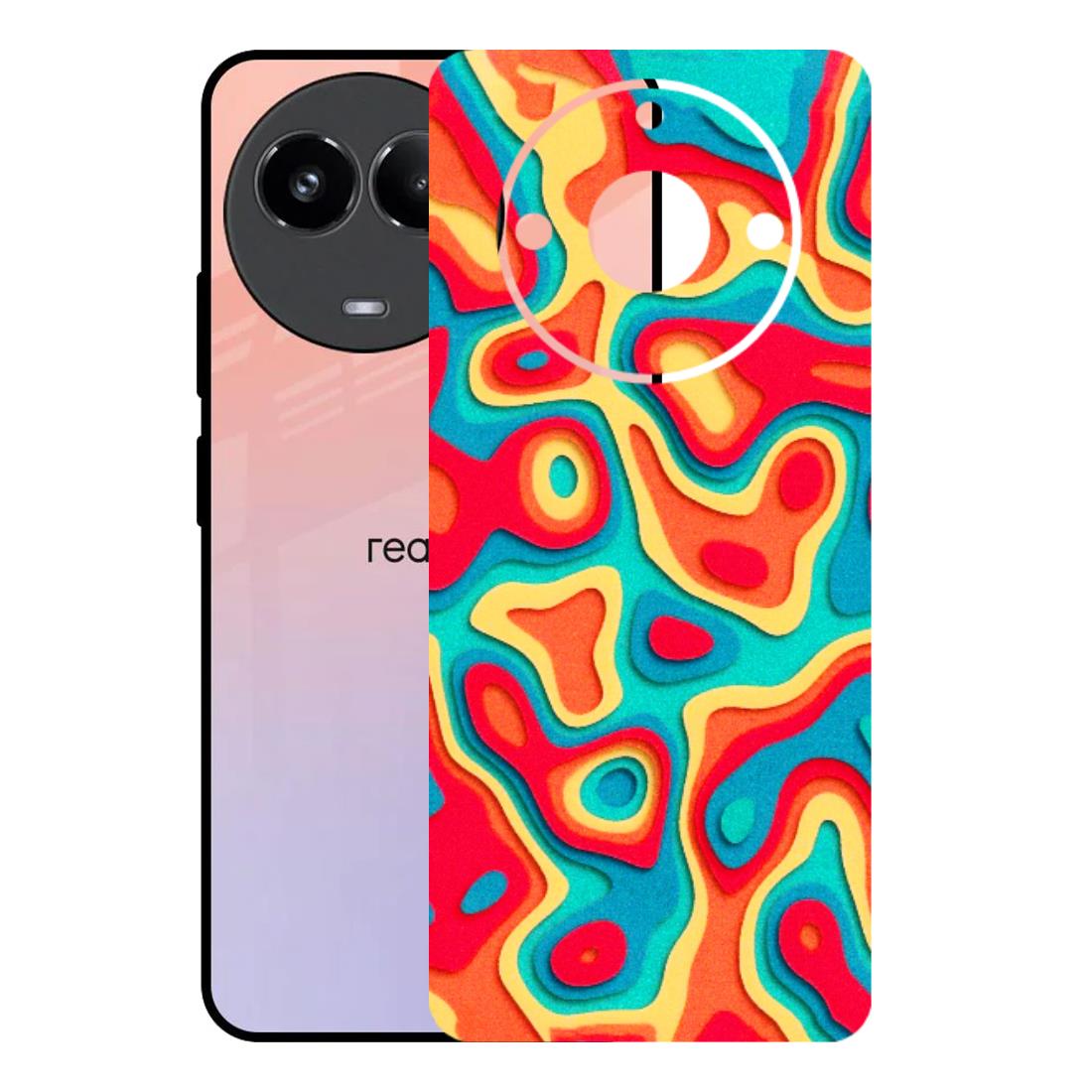 Realme Phone Skins (All Models) - Abstract Swirl - 3D Embossed Finish (L-150) Realme 11 (5G)