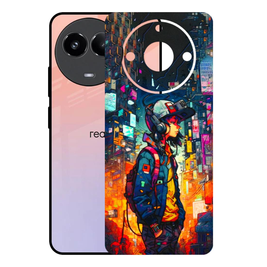 Realme Phone Skins (All Models) - Street Anime Guy - 3D Embossed Finish (L-158) Realme 11 (5G)