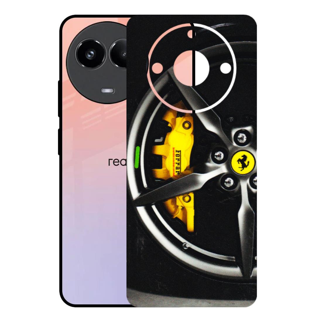 Realme Phone Skins (All Models) - Ferrari Wheel Alloy - 3D Embossed Finish (L-173) Realme 11 (5G)