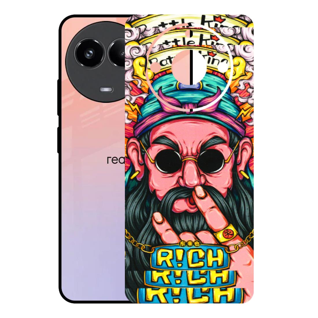 Realme Phone Skins (All Models) - Battle King Dude Face - 3D Embossed Finish (L-178) Realme 11 (5G)