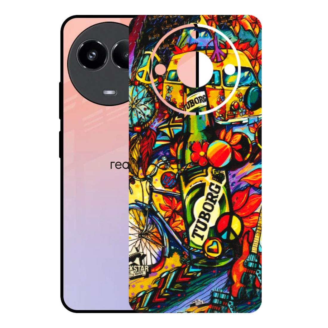 Realme Phone Skins (All Models) - Cool Beer Bottle - 3D Embossed Finish (L-193) Realme 11 (5G)