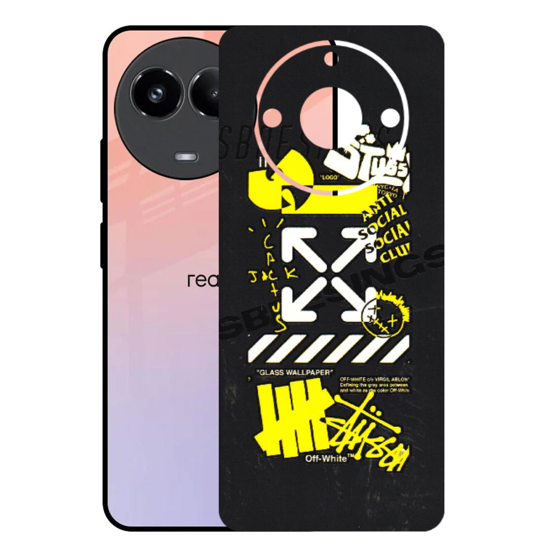 Realme Phone Skins (All Models) - Anti Social Graffiti - 3D Embossed Finish (L-198) Realme 11 (5G)