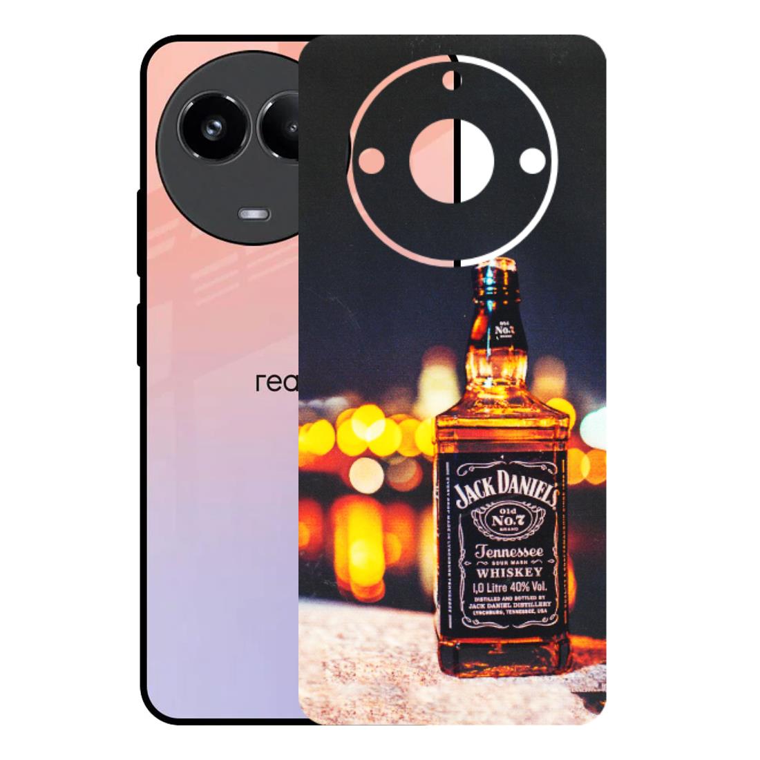 Realme Phone Skins (All Models) - JD Whiskey Bottle - 3D Embossed Finish (L-20) Realme 11 (5G)